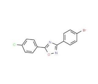 3-(4-Bromophenyl)-5-(4-chlorophenyl)-1,2,4-oxadiazole (CAS 489435-05-4) - chemical structure image