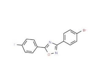 3-(4-Bromophenyl)-5-(4-fluorophenyl)-1,2,4-oxadiazole (CAS 694521-68-1) - chemical structure image
