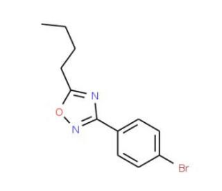 3-(4-Bromophenyl)-5-butyl-1,2,4-oxadiazole (CAS 313536-71-9) - chemical structure image