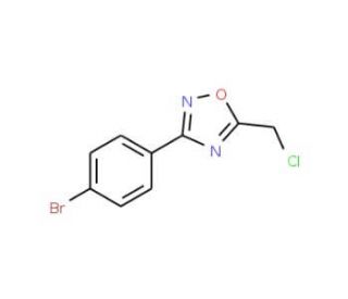 3-(4-Bromophenyl)-5-(chloromethyl)-1,2,4-oxadiazole (CAS 110704-42-2) - chemical structure image