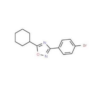 3-(4-Bromophenyl)-5-cyclohexyl-1,2,4-oxadiazole (CAS 443106-68-1) - chemical structure image