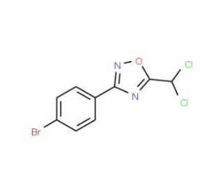 3-(4-Bromophenyl)-5-(dichloromethyl)-1,2,4-oxadiazole (CAS 1133116-19-4) - chemical structure image