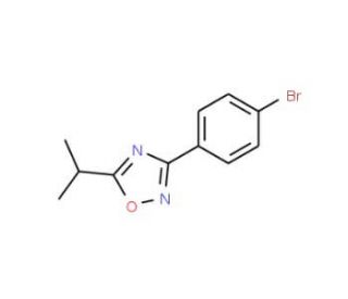 3-(4-Bromophenyl)-5-isopropyl-1,2,4-oxadiazole (CAS 917562-24-4) - chemical structure image