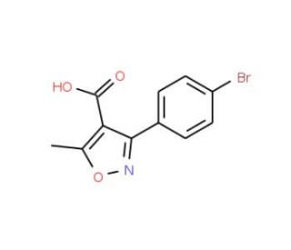 3-(4-Bromophenyl)-5-methylisoxazole-4-carboxylic acid (CAS 91182-58-0) - chemical structure image