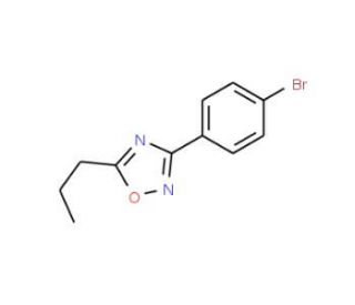 3-(4-Bromophenyl)-5-propyl-1,2,4-oxadiazole (CAS 312750-72-4) - chemical structure image