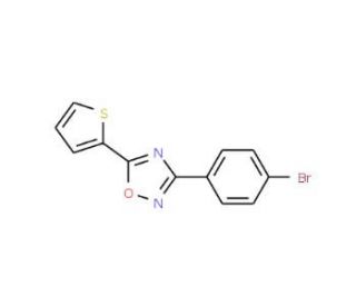 3-(4-Bromophenyl)-5-(thiophen-2-yl)-1,2,4-oxadiazole (CAS 330459-34-2) - chemical structure image