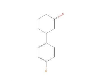 3-(4-Bromophenyl)cyclohexanone (CAS 25158-78-5) - chemical structure image
