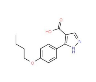 3-(4-Butoxyphenyl)-1H-pyrazole-4-carboxylic acid - chemical structure image