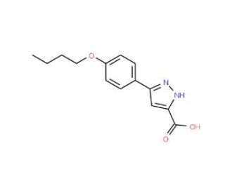 3-(4-Butoxyphenyl)-1H-pyrazole-5-carboxylic acid - chemical structure image