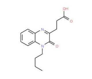 3-(4-Butyl-3-oxo-3,4-dihydro-quinoxalin-2-yl)-propionic acid - chemical structure image