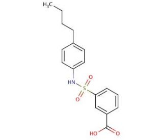 3-(4-Butyl-phenylsulfamoyl)-benzoic acid - chemical structure image