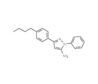 3-(4-butylphenyl)-1-phenyl-1H-pyrazol-5-amine - chemical structure image