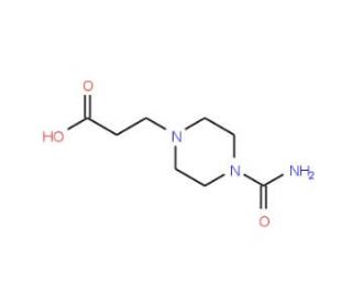 3-(4-Carbamoyl-piperazin-1-yl)-propionic acid - chemical structure image