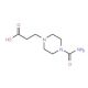 3-(4-Carbamoyl-piperazin-1-yl)-propionic acid - chemical structure image