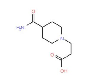 3-(4-Carbamoyl-piperidin-1-yl)-propionic acid (CAS 915922-36-0) - chemical structure image