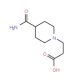 3-(4-Carbamoyl-piperidin-1-yl)-propionic acid (CAS 915922-36-0) - chemical structure image