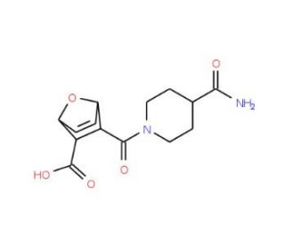 3-(4-Carbamoyl-piperidine-1-carbonyl)-7-oxa-bicyclo[2.2.1]hept-5-ene-2-carboxylic acid - chemical structure image
