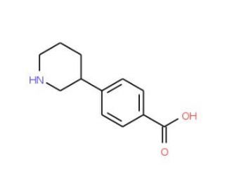 3-(4-Carboxyphenyl)piperidine (CAS 889942-43-2) - chemical structure image