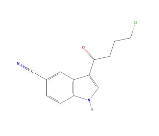 3-(4-Chloro-1-oxobutyl)indole-5-carbonitrile (CAS 276863-95-7) - chemical structure image