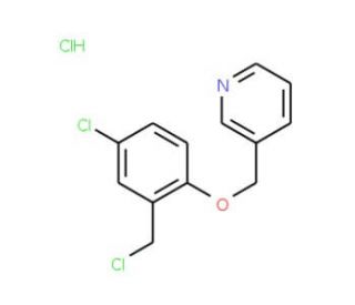 3-[4-chloro-2-(chloromethyl)phenoxymethyl]pyridine hydrochloride - chemical structure image