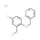 3-[4-chloro-2-(chloromethyl)phenoxymethyl]pyridine hydrochloride - chemical structure image