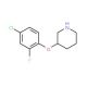 3-(4-Chloro-2-fluorophenoxy)piperidine - chemical structure image