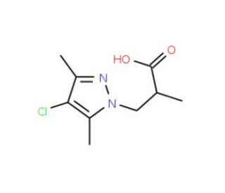 3-(4-Chloro-3,5-dimethyl-pyrazol-1-yl)-2-methyl-propionic acid - chemical structure image