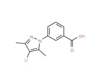 3-(4-Chloro-3,5-dimethyl-pyrazol-1-yl)-benzoic acid - chemical structure image