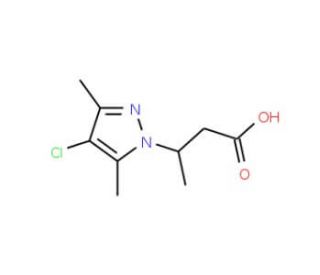 3-(4-Chloro-3,5-dimethyl-pyrazol-1-yl)-butyric acid - chemical structure image