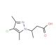 3-(4-Chloro-3,5-dimethyl-pyrazol-1-yl)-butyric acid - chemical structure image