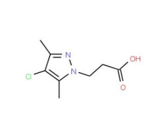 3-(4-Chloro-3,5-dimethyl-pyrazol-1-yl)-propionic acid - chemical structure image