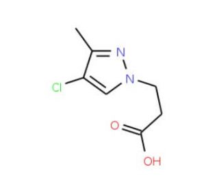 3-(4-Chloro-3-methyl-1H-pyrazol-1-yl)-propanoic acid - chemical structure image