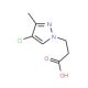 3-(4-Chloro-3-methyl-1H-pyrazol-1-yl)-propanoic acid - chemical structure image