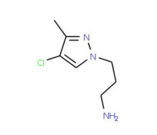 3-(4-Chloro-3-methyl-pyrazol-1-yl)-propylamine - chemical structure image