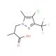 3-[4-Chloro-5-methyl-3-(trifluoromethyl)-1H-pyrazol-1-yl]-2-methylpropanoic acid - chemical structure image