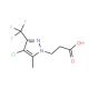 3-[4-Chloro-5-methyl-3-(trifluoromethyl)-1H-pyrazol-1-yl]propanoic acid - chemical structure image