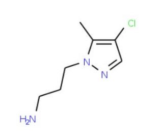 3-(4-Chloro-5-methylpyrazol-1-yl)propylamine (CAS 951235-39-5) - chemical structure image