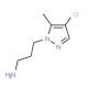 3-(4-Chloro-5-methylpyrazol-1-yl)propylamine (CAS 951235-39-5) - chemical structure image