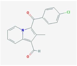 3-(4-Chloro-benzoyl)-2-methyl-indolizine-1-carbaldehyde - chemical structure image