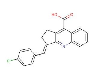 3-(4-Chloro-benzylidene)-2,3-dihydro-1H-cyclopenta[b]quinoline-9-carboxylic acid - chemical structure image