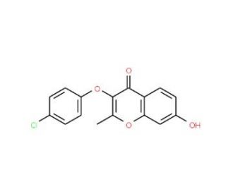 3-(4-Chloro-phenoxy)-7-hydroxy-2-methyl-chromen-4-one - chemical structure image