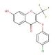 3-(4-Chloro-phenoxy)-7-hydroxy-2-trifluoromethyl-chromen-4-one (CAS 263744-91-8) - chemical structure image