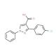 3-(4-Chloro-phenyl)-1-phenyl-1H-pyrazole-4-carboxylic acid (CAS 372107-14-7) - chemical structure image