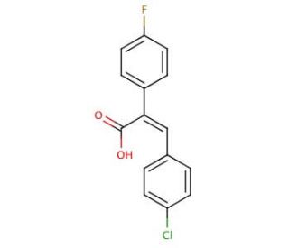 3-(4-Chloro-phenyl)-2-(4-fluoro-phenyl)-acrylic acid - chemical structure image