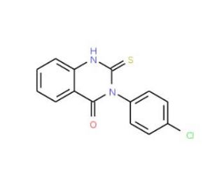 3-(4-Chloro-phenyl)-2-mercapto-3H-quinazolin-4-one (CAS 1028-40-6) - chemical structure image