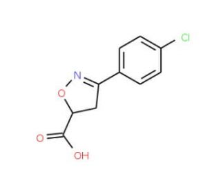 3-(4-Chloro-phenyl)-4,5-dihydro-isoxazole-5-carboxylic acid - chemical structure image