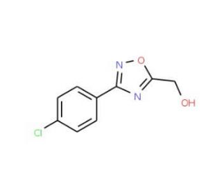 [3-(4-Chlorophenyl)-1,2,4-oxadiazol-5-yl]methanol (CAS 5372-40-7) - chemical structure image