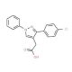 [3-(4-chlorophenyl)-1-phenyl-1H-pyrazol-4-yl]acetic acid (CAS 53808-88-1) - chemical structure image