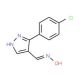 3-(4-chlorophenyl)-1H-pyrazole-4-carbaldehyde oxime - chemical structure image