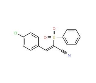 3-(4-Chlorophenyl)-2-(phenylsulfonyl)acrylonitrile (CAS 50709-88-1) - chemical structure image